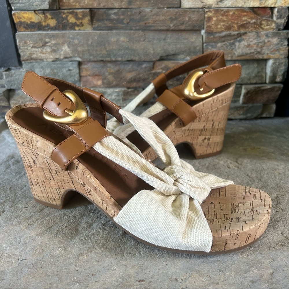 Aerosoles Cork‎ Wedge Sandals Boho Size 10 New